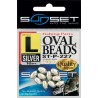Perles dures SUNSET Oval Beads SILVER