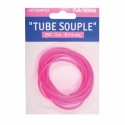 Tube silicone souple (rose fluo)