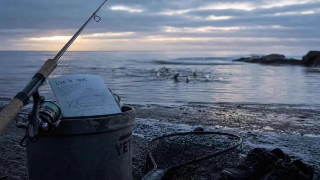 Pêche du bar au leurre depuis le bord : baïnes, stickbait et erreurs qui font perdre des touches