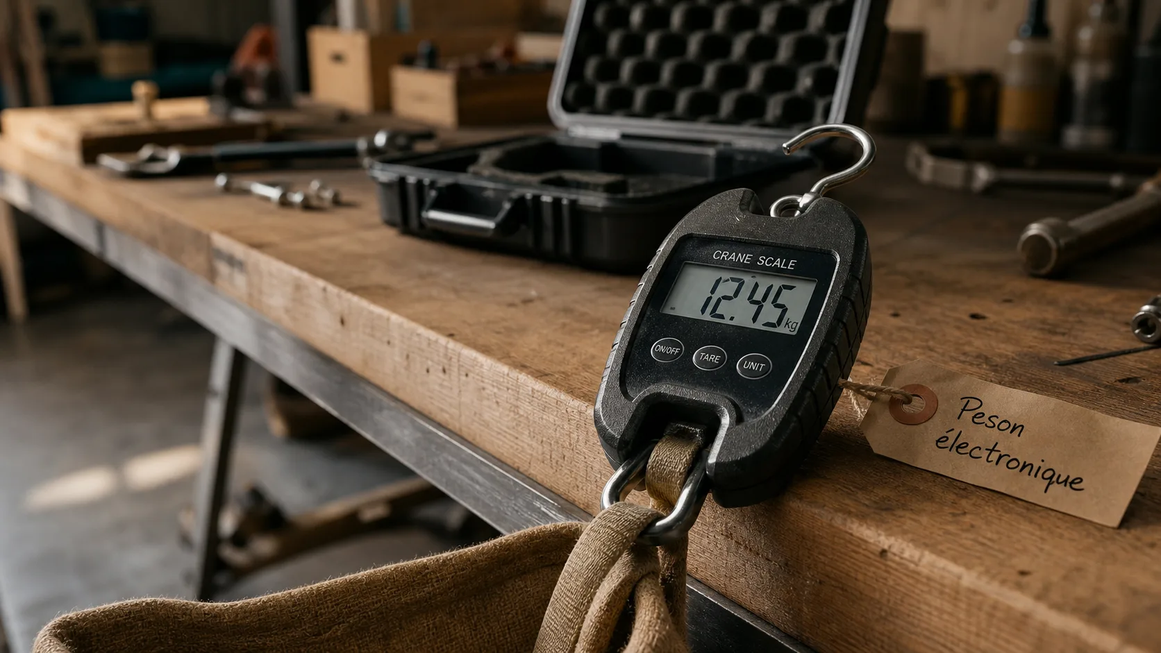 Peson electronique 5 kg à 30 T sur établi, écran LCD lisible