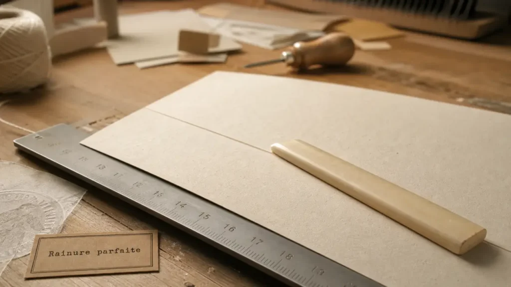 Plioir résine traçant une rainure nette pour pliure sans couper le papier
