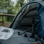 Tente gonflable 4 personnes avec pompe et valves au camping