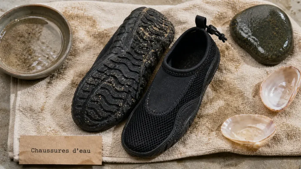 Chaussure pour aller dans l’eau : semelle fine, crantée ou rigide selon le terrain