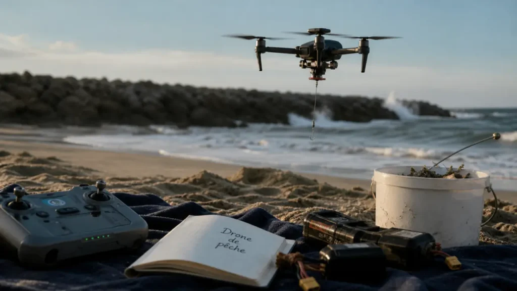 Drone de pêche en mer, 7 lb de charge utile et 1,5 km de portée