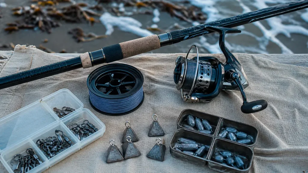 Canne 4,20 m, moulinet 7000, plomb adapté : le matériel pour surfcasting sans erreur