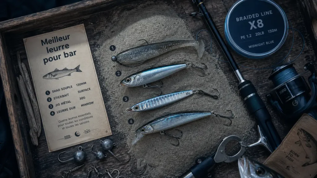 Shad, stickbait ou jig : quel leurre pour le bar selon le courant et la profondeur ?