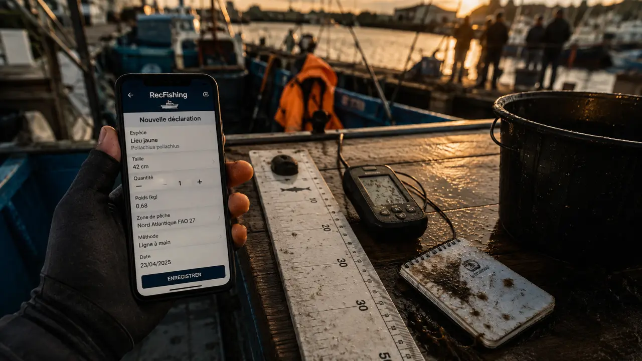 Application pêche en mer obligatoire : enregistrement et fiche de déclaration sur smartphone