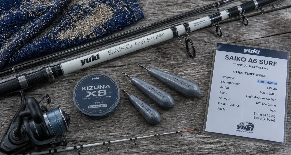 Canne yuki surfcasting longueur 4,20–4,90