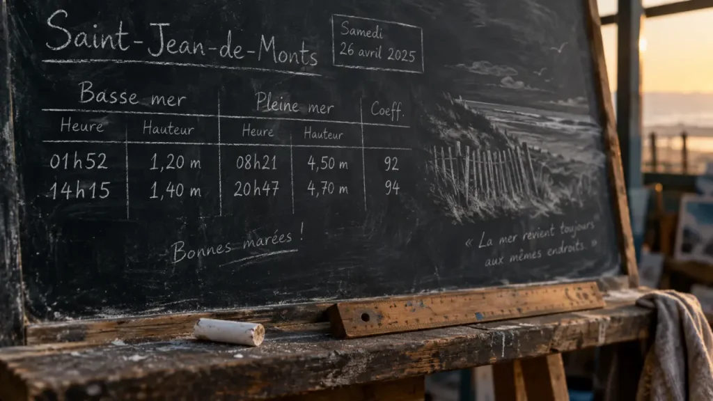 Horaires des marées à Saint-Jean-de-Monts : l’heure seule ne suffit pas