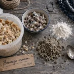 Appat de peche en mer fait maison : pain, sardines et sable