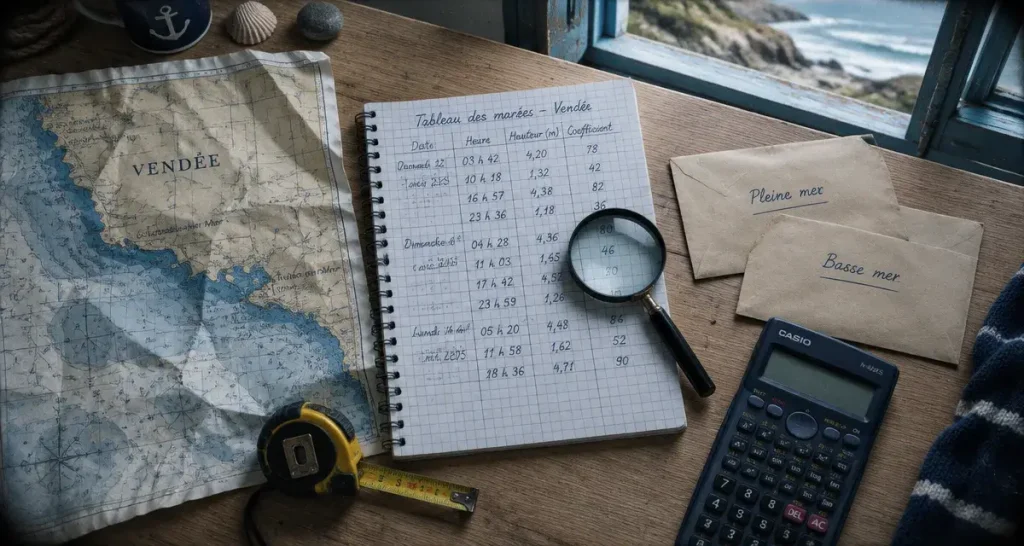 Horaires des marées à La Tranche-sur-Mer : heures, hauteurs et sécurité selon votre activité
