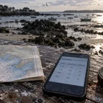 Horaires des marées port navalo : heure, hauteur et coefficient sur un smartphone