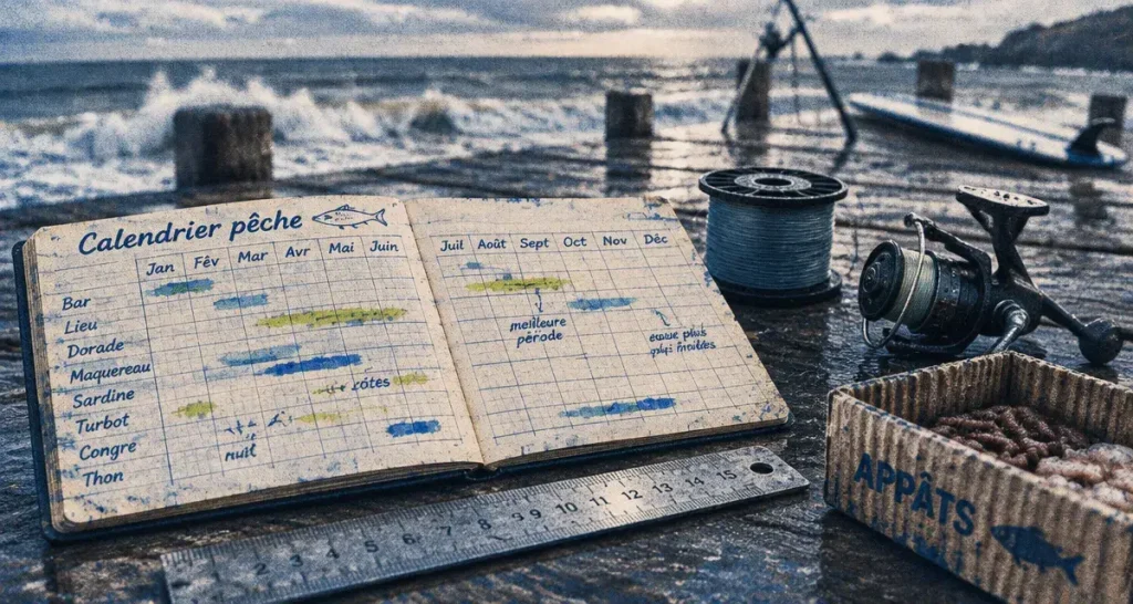 Pêche en mer mois par mois : quelles espèces cibler et quelles règles vérifier ?